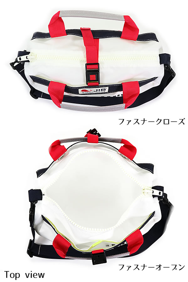 JIB ダッフルバッグ SSサイズ DSSB ホワイト×ダークネイビー