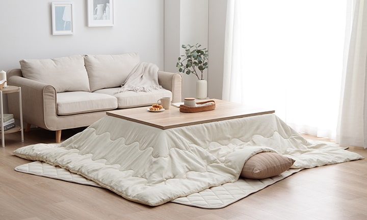 こたつ布団 正方形 掛敷セット 先染めこたつ 掛敷布団2点セット 薄掛け