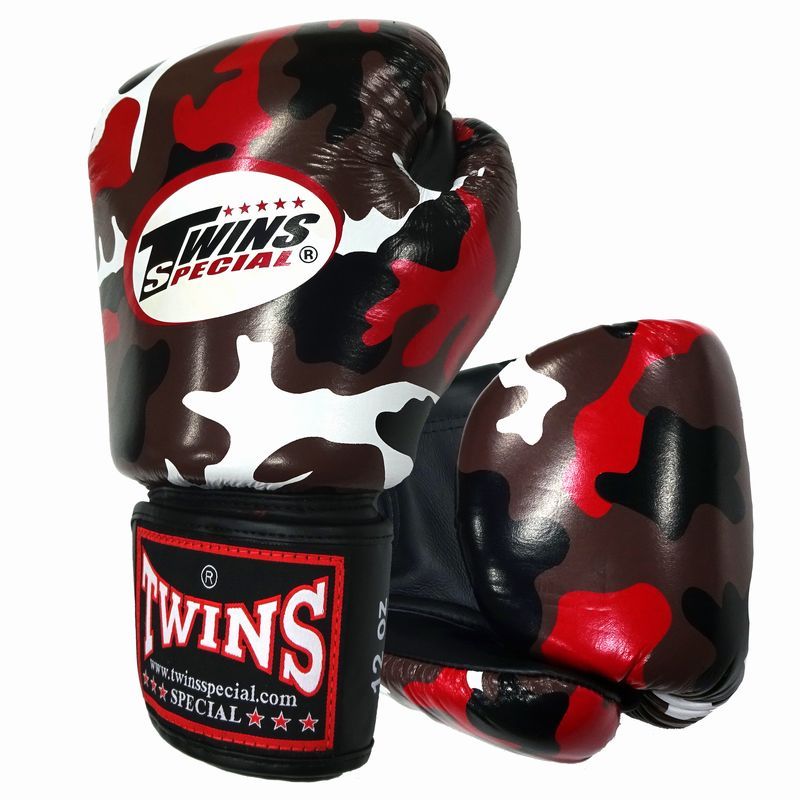 TWINS SPECIAL ボクシンググローブ 8oz 黒/赤 ボクシンググローブ