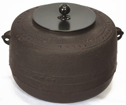 茶道具 風炉釜 風炉用釜 置炉釜 置炉用釜 平釜 万代屋 畠春斎作 釜鐶