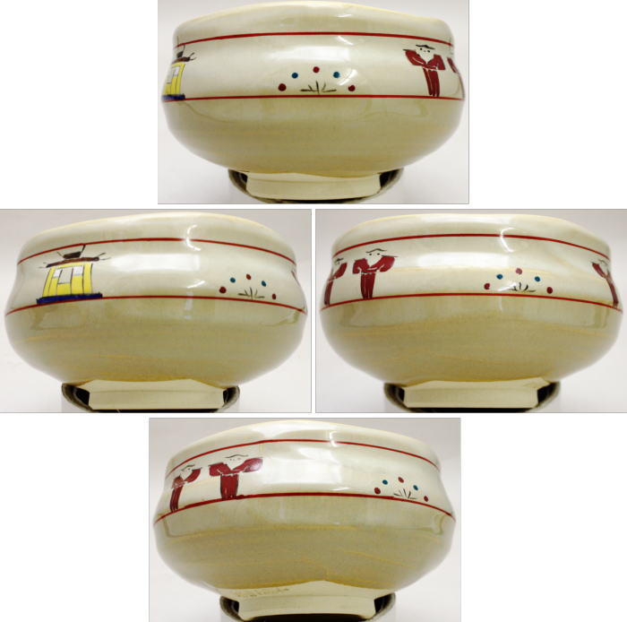 茶道具 抹茶茶碗 赤膚焼 奈良絵 大塩昭山窯又は恵旦窯 茶道 : 茶道具