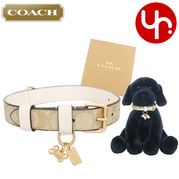 未使用 コーチ COACH レザー 革 ペット 首輪 猫輪 小型犬用 中型犬 黒