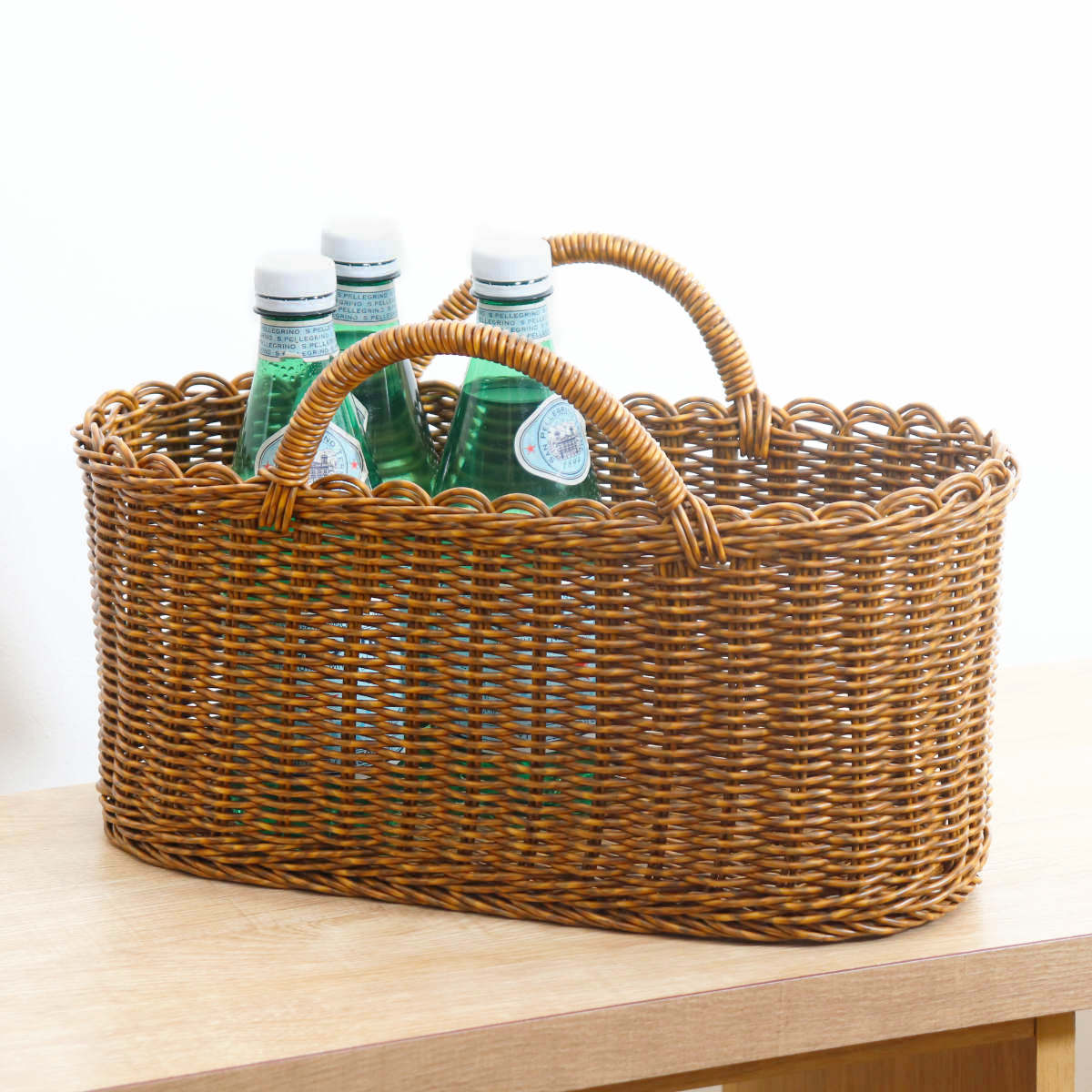 Creer ユティル オーバルハンドルバスケットL 洗える かご バスケット