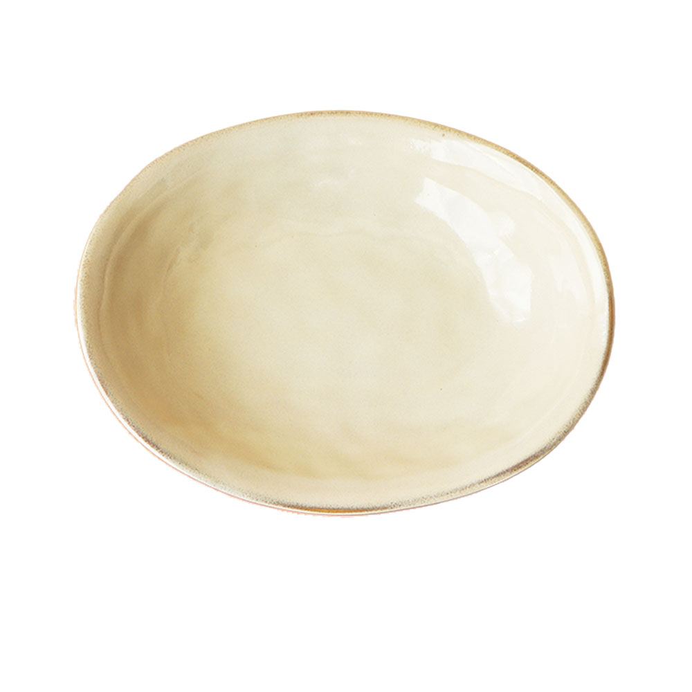 新品 ボヘミア 高級 クリスタル ハンドメイド プレート 楕円形 大皿