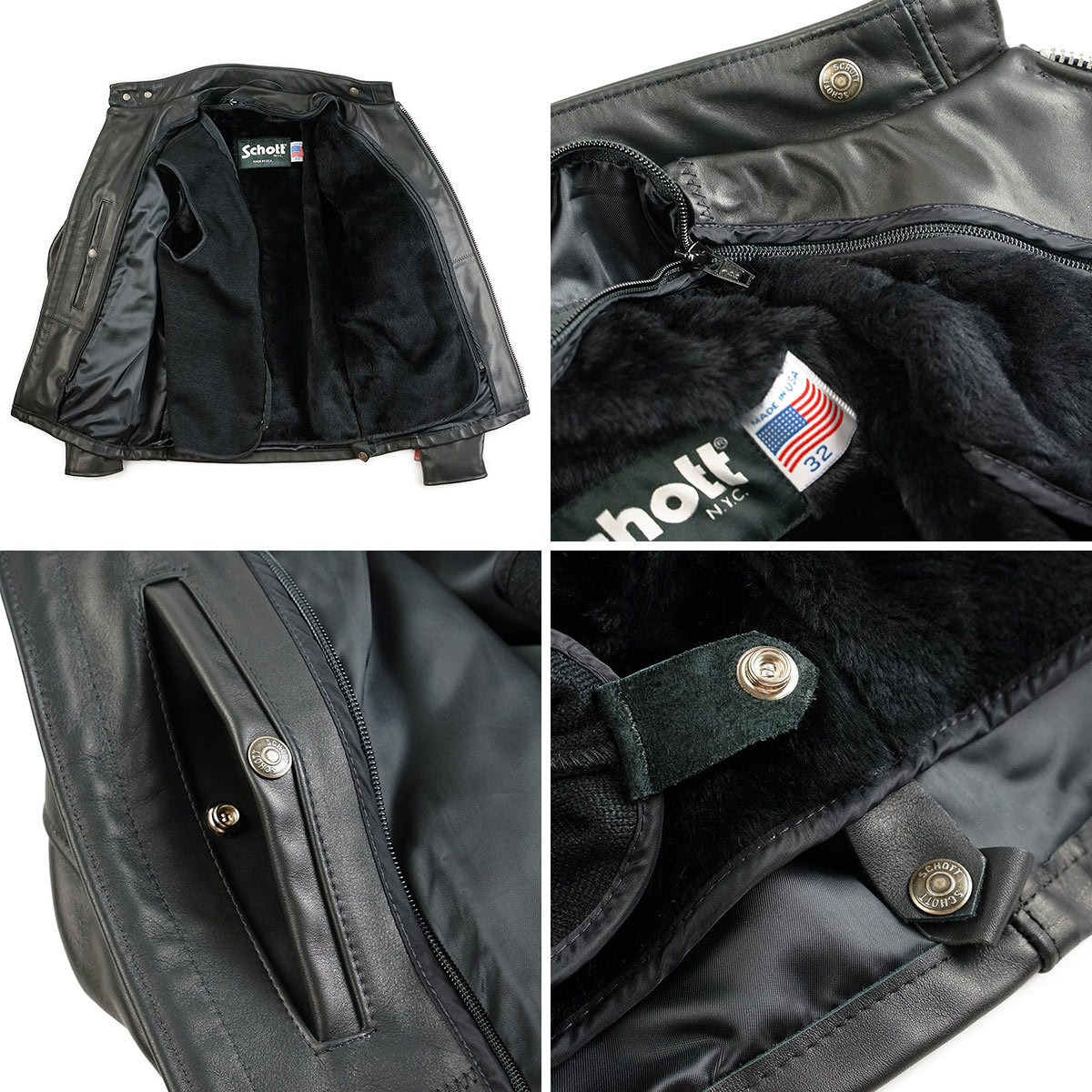 Schott N.Y.C（ショット） SCHOTT 141 シングルライダース ブラック
