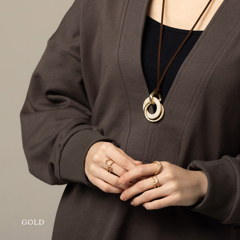 Jewel VOX 指輪 リング レディース 3点 リングセット メタル 大ぶり ご