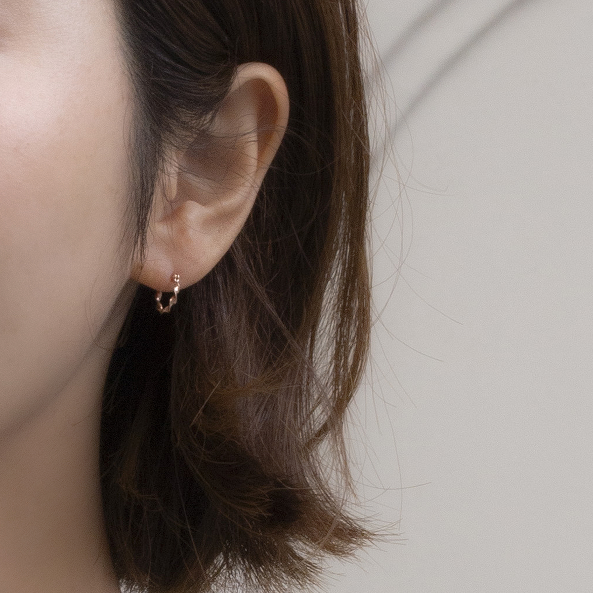 ジュエリーフィガロ ピアス フープピアス K10 PG レディース ひねり 10