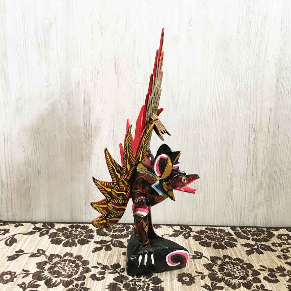 バリ島 インドネシア 木彫 ガルーダ 面 壁飾 C 8630 バリ島