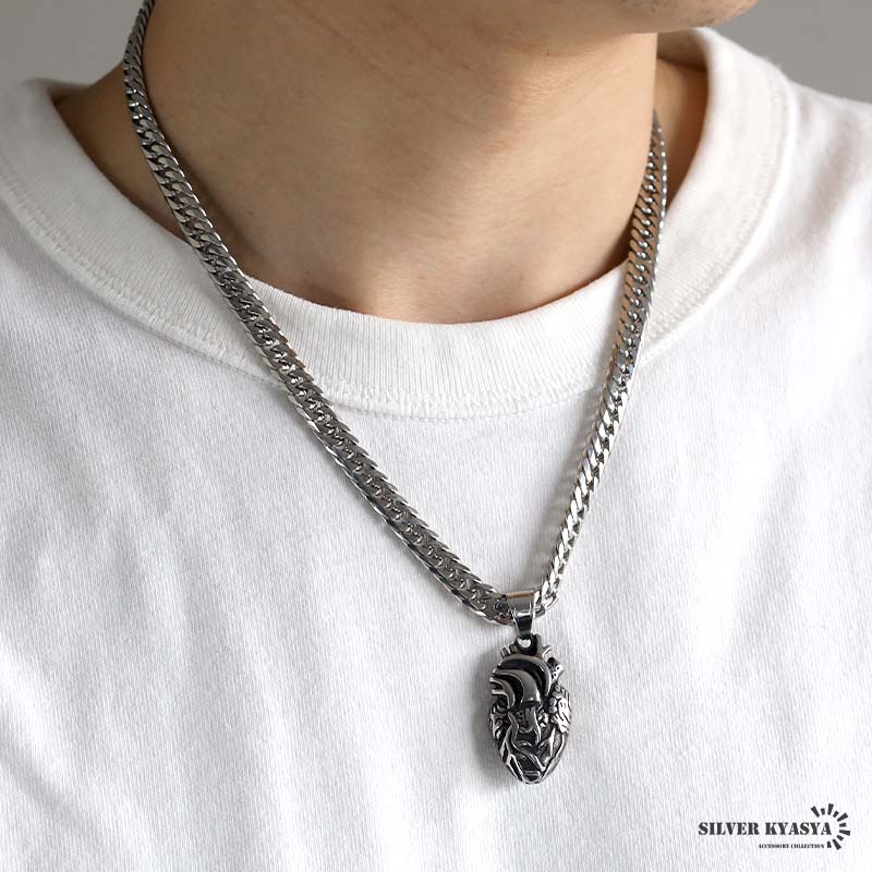 クーポンで10％OFF ステンレス ハートネックレス 心臓 ペンダント