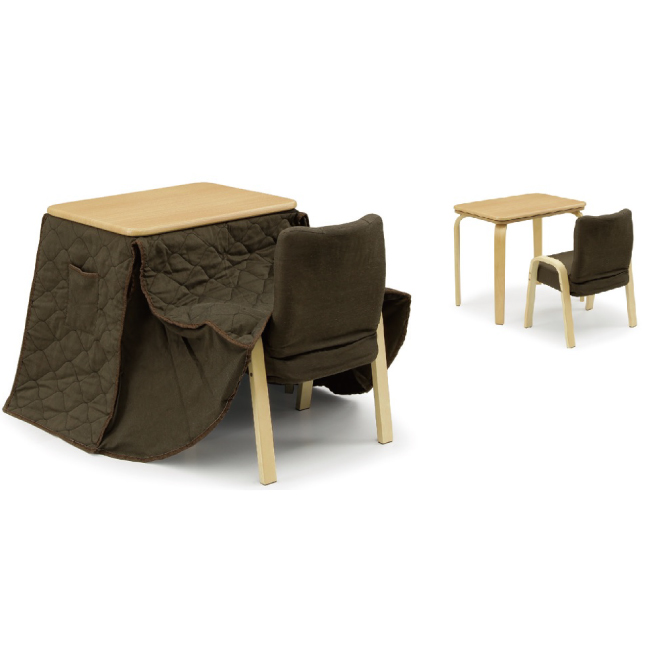 こたつセット 一人用こたつ 3点セット 幅70cm 2WAY ハイタイプ ロー