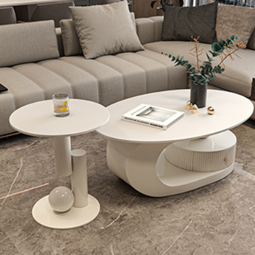 取引成立済ローズ⑤】大理石円形テーブルセット（テーブル皿） 取引