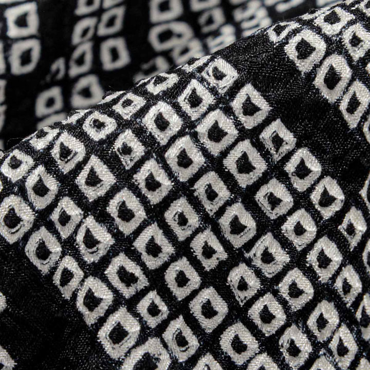 未仕立て 振袖 22点セット「総絞り 黒 熨斗に藤」仮絵羽 振り袖 正絹