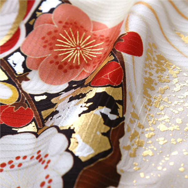 未仕立て 振袖 22点セットSION クリーム 四君子仮絵羽 振り袖 正絹