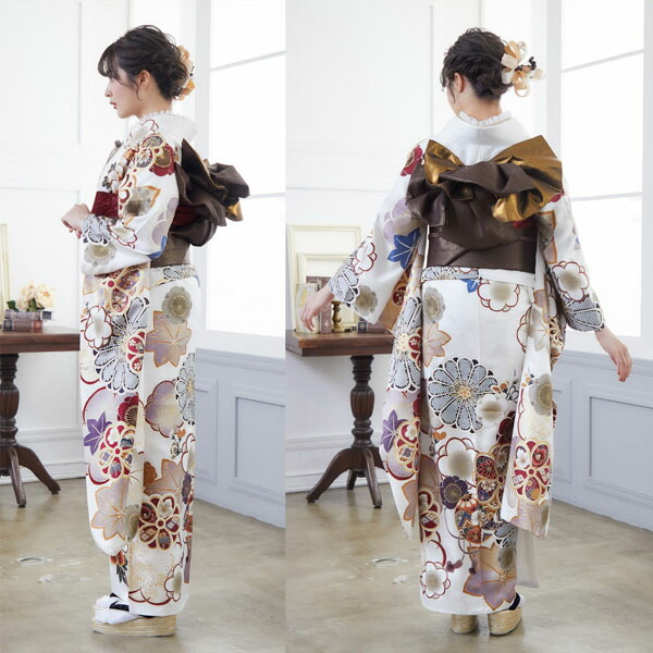 専用 ご予約 振袖 未仕立て 仮絵羽 くすみ水色 牡丹 金糸 ラメ 刺繍