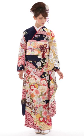 振袖レンタル 正絹 総絞り fg-258b フルセット一式 着物 人気 ネット