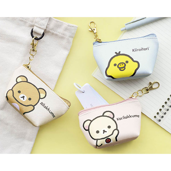 San-X（サンエックス） リラックマ「三角ミニポーチ(キイロイトリ