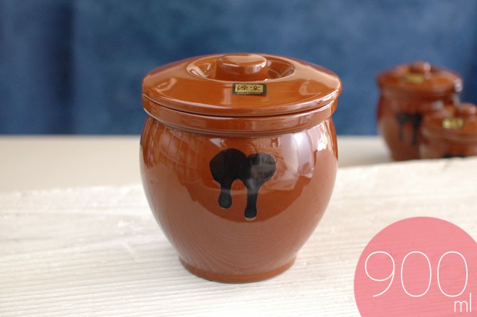 保存壺 日本製 半胴ミニ壺 蓋付5号 900ml 常滑焼 : 小林陶芸 - 通販