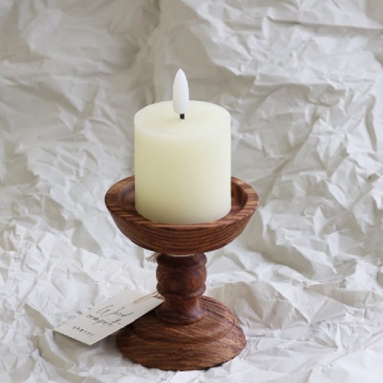 キャンドルホルダー スタンド 木製 燭台 Sサイズ ロウソク立て