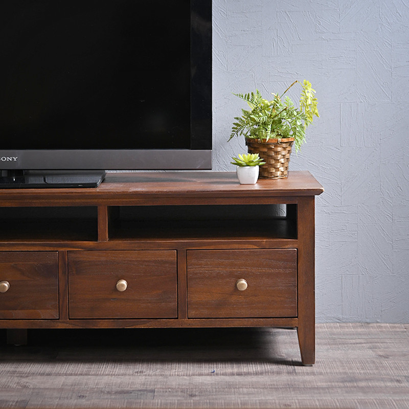 アウトレット テレビ台 ローボード 147cm幅 おしゃれ チーク無垢材