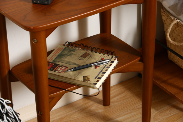 不二貿易（Fuji Boeki） サイドテーブル 高さ53cm 木製 テーブル