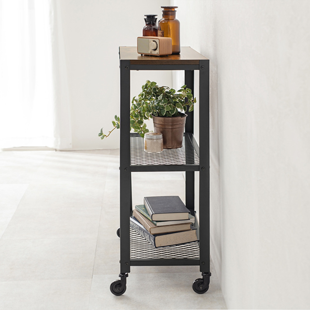 HAGiHARA（萩原） オープンラック スチールラック ヴィンテージ調