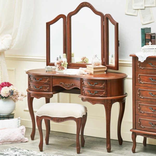 アンティーク鏡 レトロ ドレッサー オファー 昭和レトロ 鏡台 三面鏡