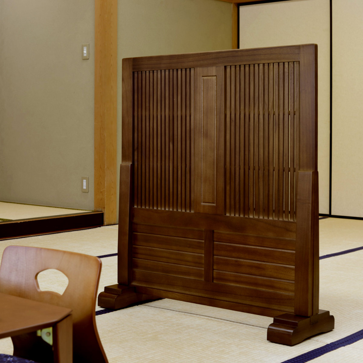 弘益 和風衝立 幅90cm 高さ101cm 桐製 天然木 （ 衝立 パーテーション