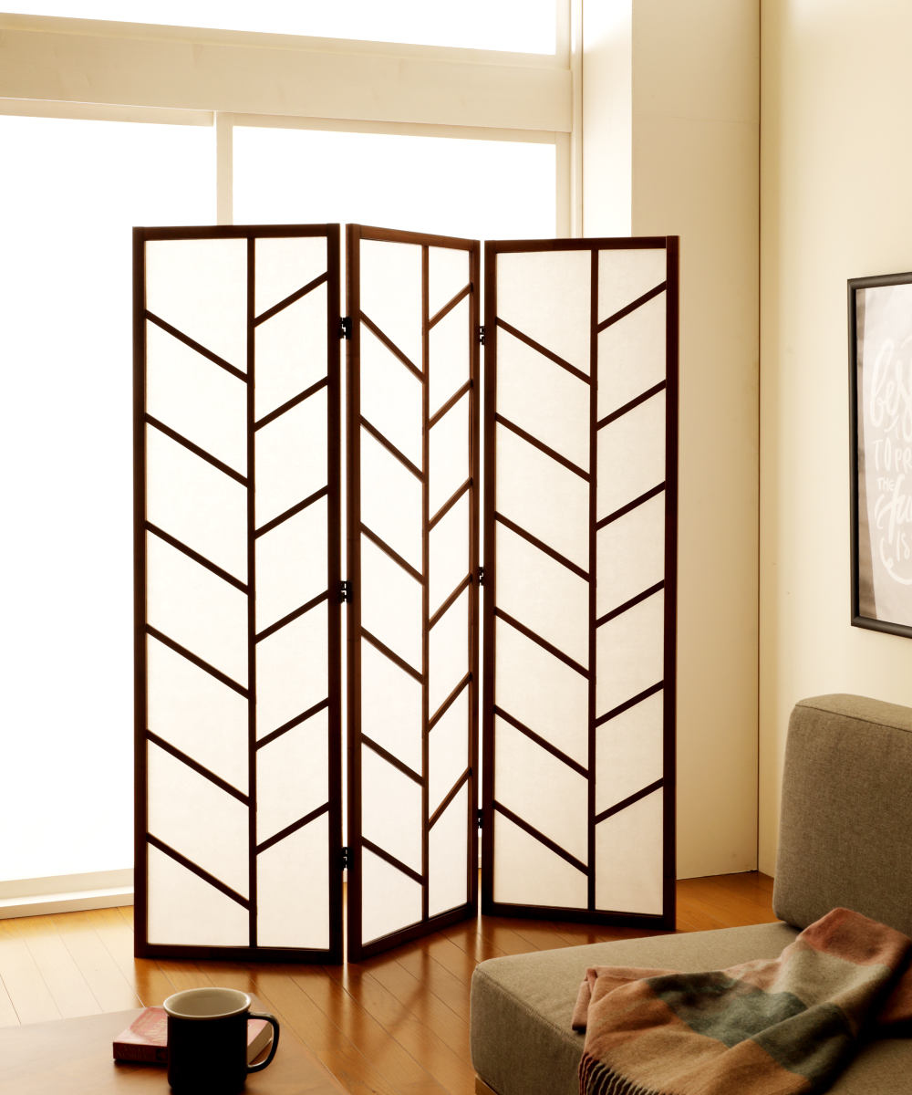 みぃー パーテーション 木製間仕切り 波と鳥のデザイン 約150cm