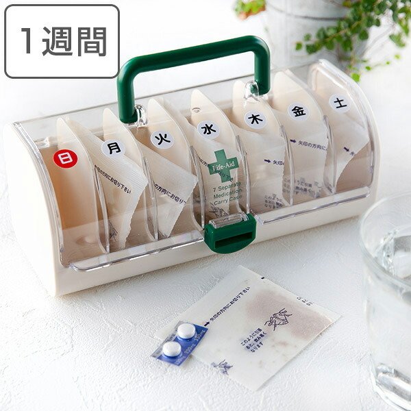 薬 カレンダー 1週間 ライフ・エイド くすり整理キャリーケース （ 薬
