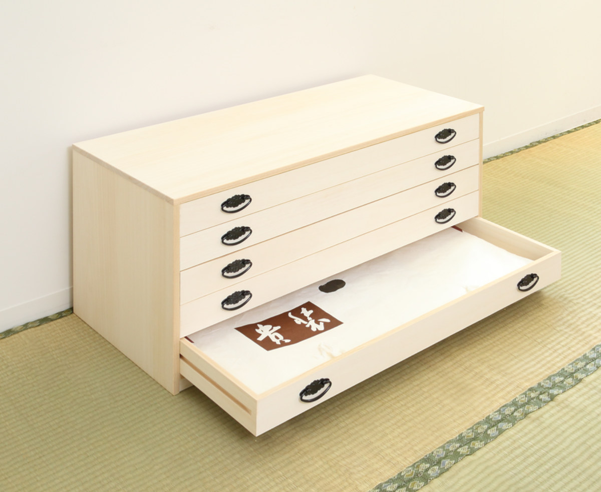 桐タンス 幅98.5cm 5段 引出し 完成品 日本製 （ 桐 桐箪笥 桐たんす