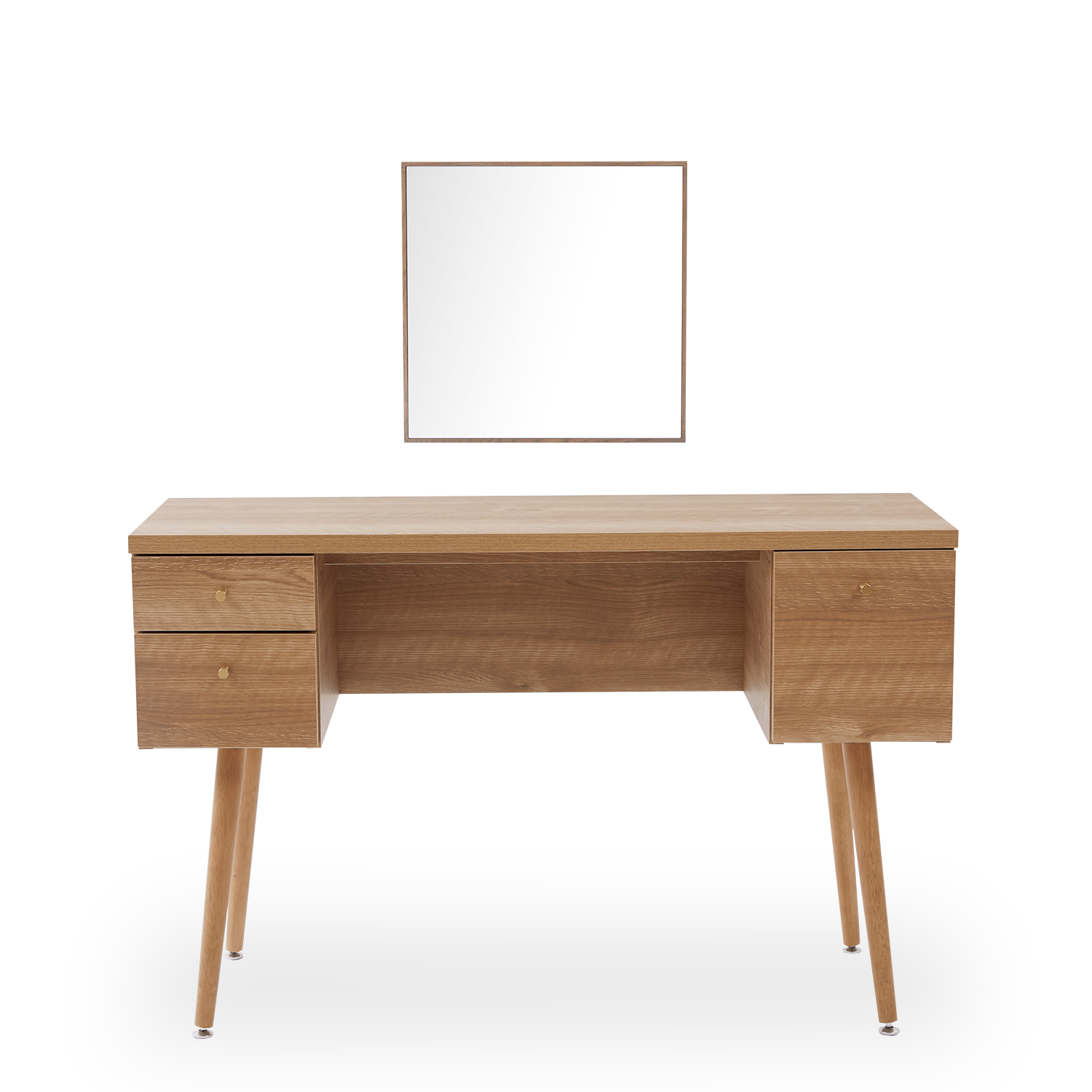 LOWYA（ロウヤ） ドレッサー ミラー 正方形 デスク PCデスク 化粧台