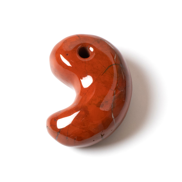 一点もの】勾玉 佐渡赤玉石 30mm【鑑別書付き】天然石 パワーストーン