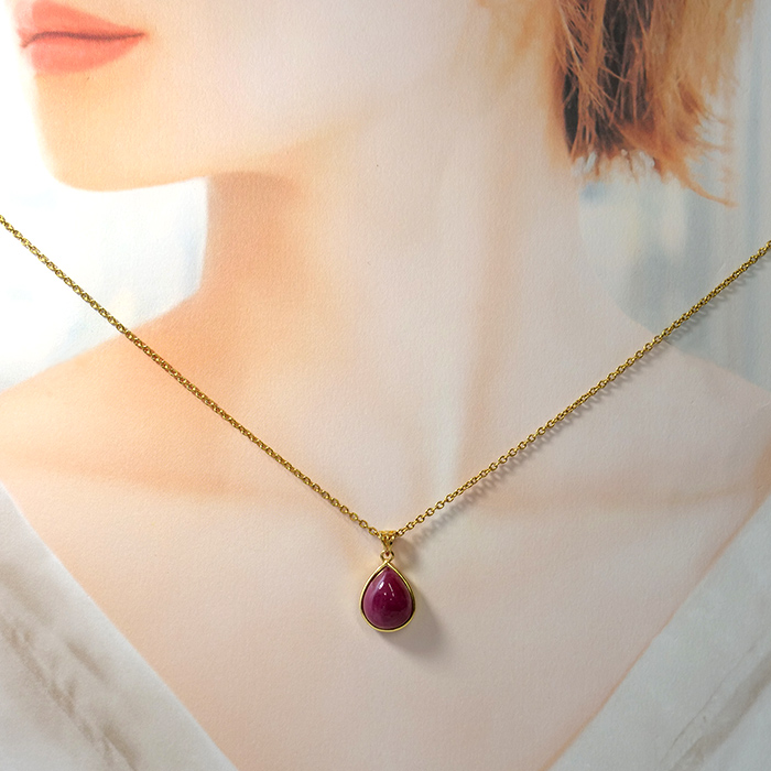 ネックレス トップ レディース ルビー ペンダントトップ SV925