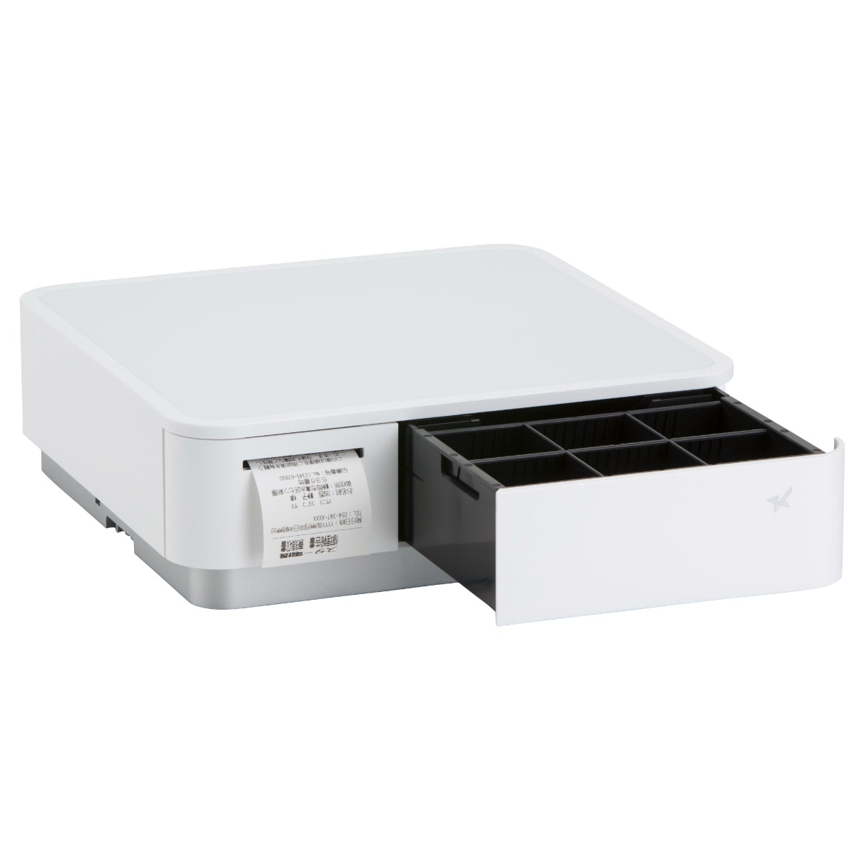 スター精密 キャッシュドロアー体型レシートプリンターPOP10-WHT-JP