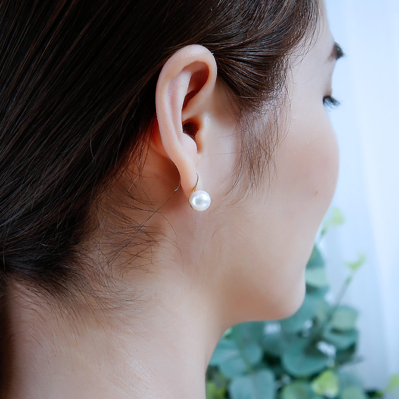 akoyaアコヤ真珠越物 8-8.5mm【ホワイトピンク】K18【イエローゴールド