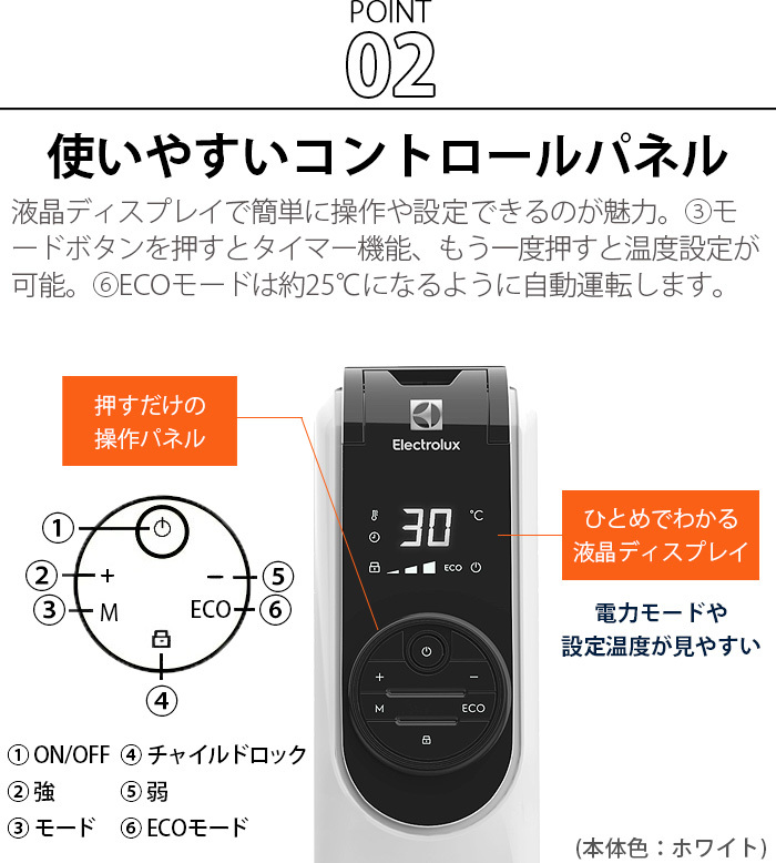 オイルヒーター エレクトロラックス コンフォートヒート Electrolux