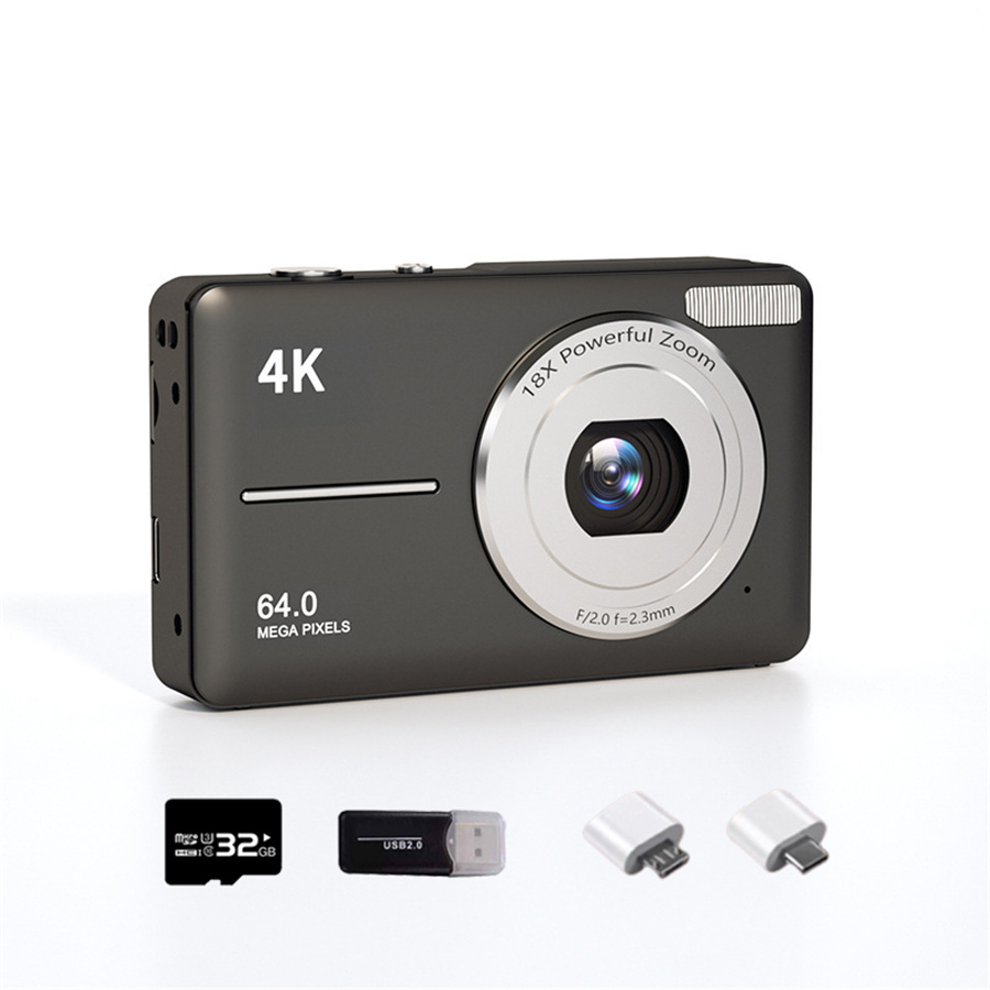 デジタルカメラ デジカメ 4K 18倍デジタルズーム トイカメラ 6400万