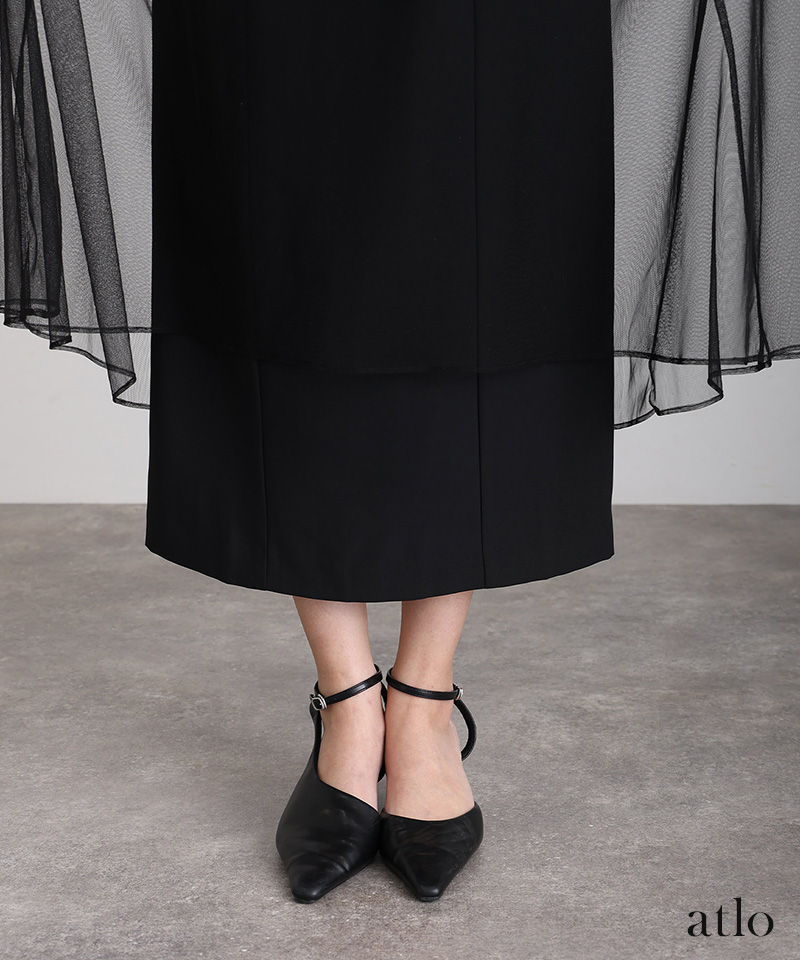 atlo（アトロ） キャミワンピース チュール Aライン ワンピース