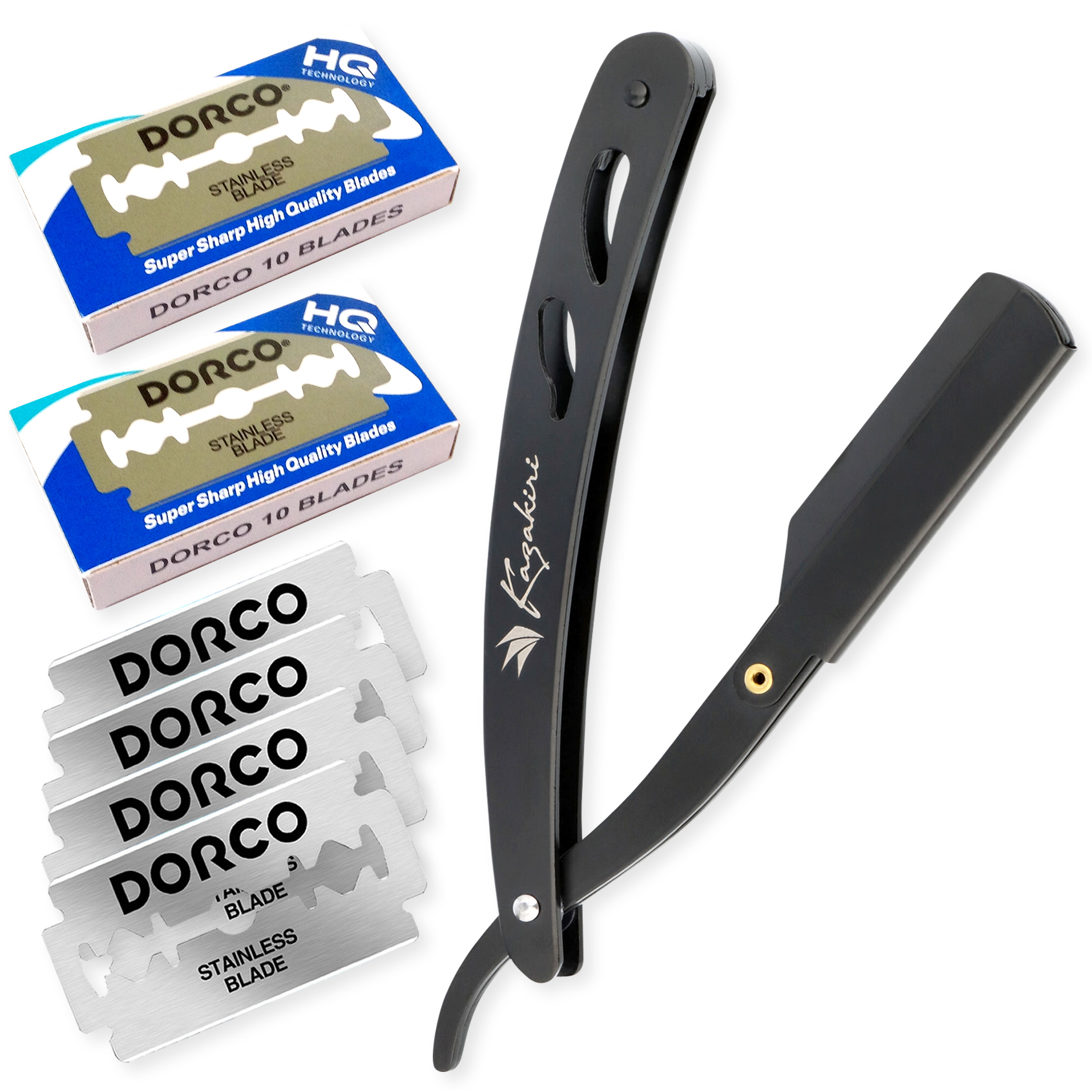 有名プロ理容師が監修】感動深剃り Kazakiri カミソリ 替刃40刃(20枚