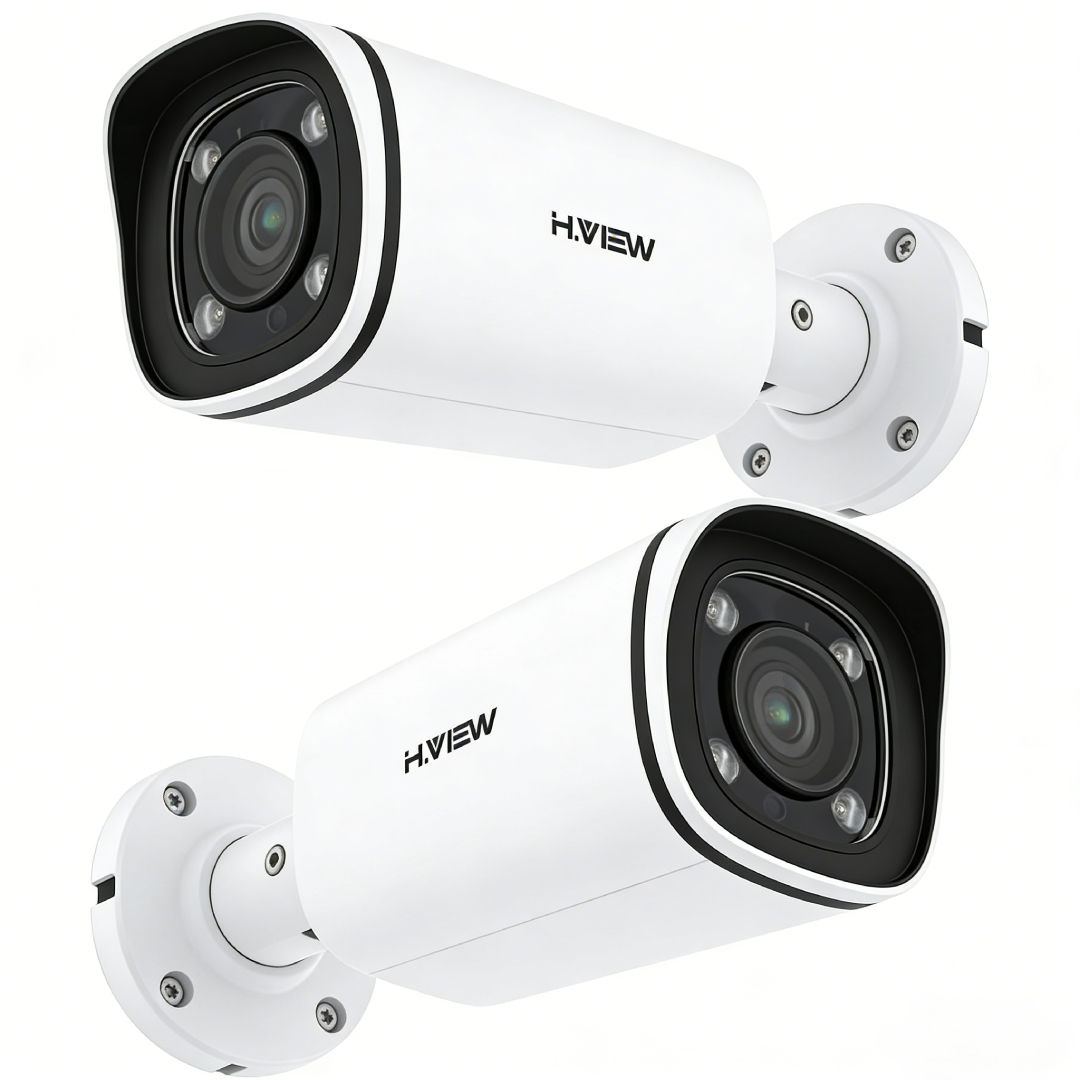 H.VIEW 防犯カメラ 屋内外兼用 800万画素 5X光学ズーム 監視現場カメラ