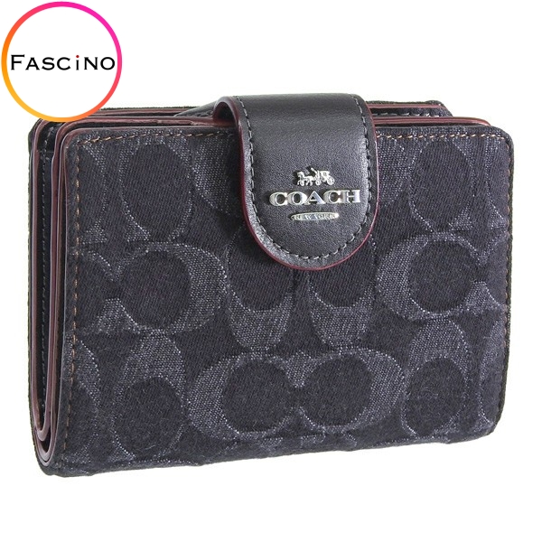 COACH（コーチ） 財布 レディース 二つ折り財布 アウトレット ブラック