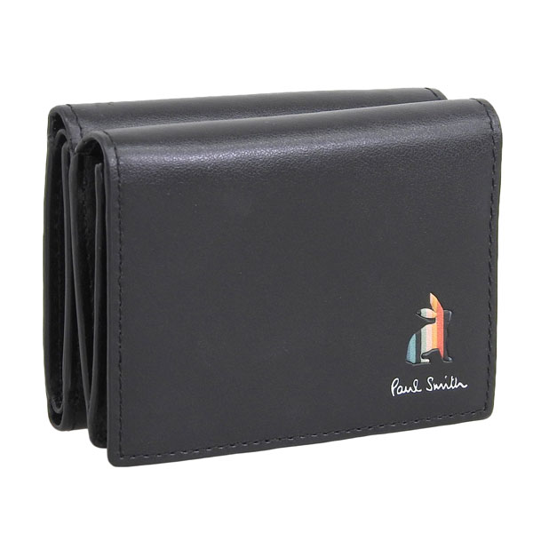 Paul Smith / 3つ折り財布/レザー/BLK/レディース ポールスミス 財布