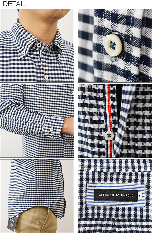 ギンガム チェック シャツ Allowed to Unfold アロウドトゥアン