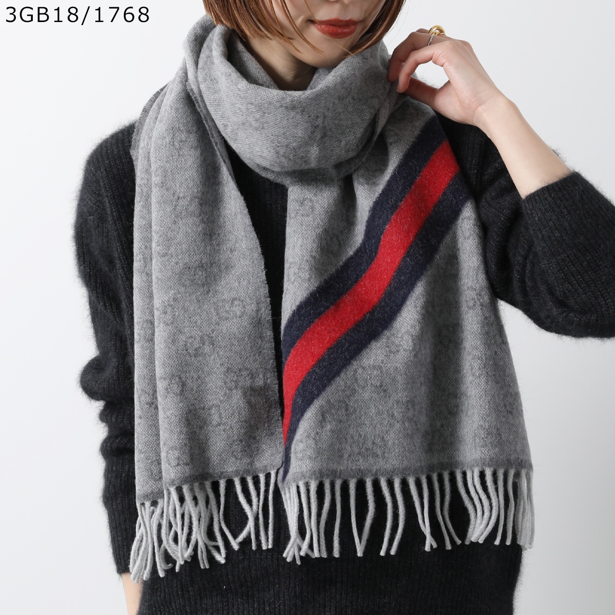 GUCCI（グッチ） マフラー 570603 3G200 3GB18 レディース GGロゴ