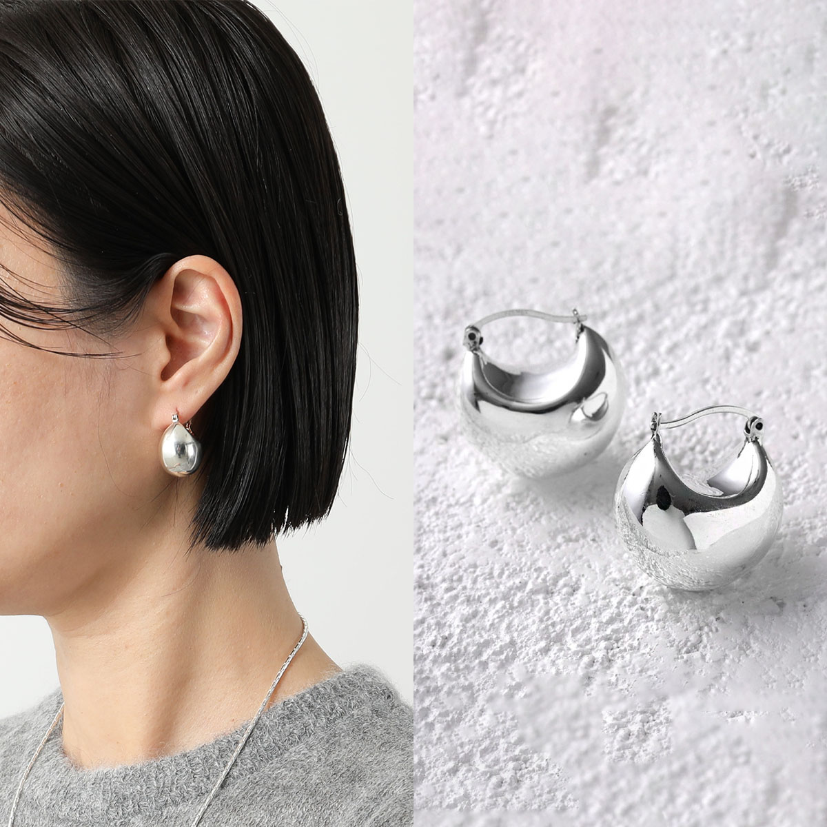 Nina＆Jules（ニナ・エ・ジュール） ピアス PLUMP MOON EARRINGS E22