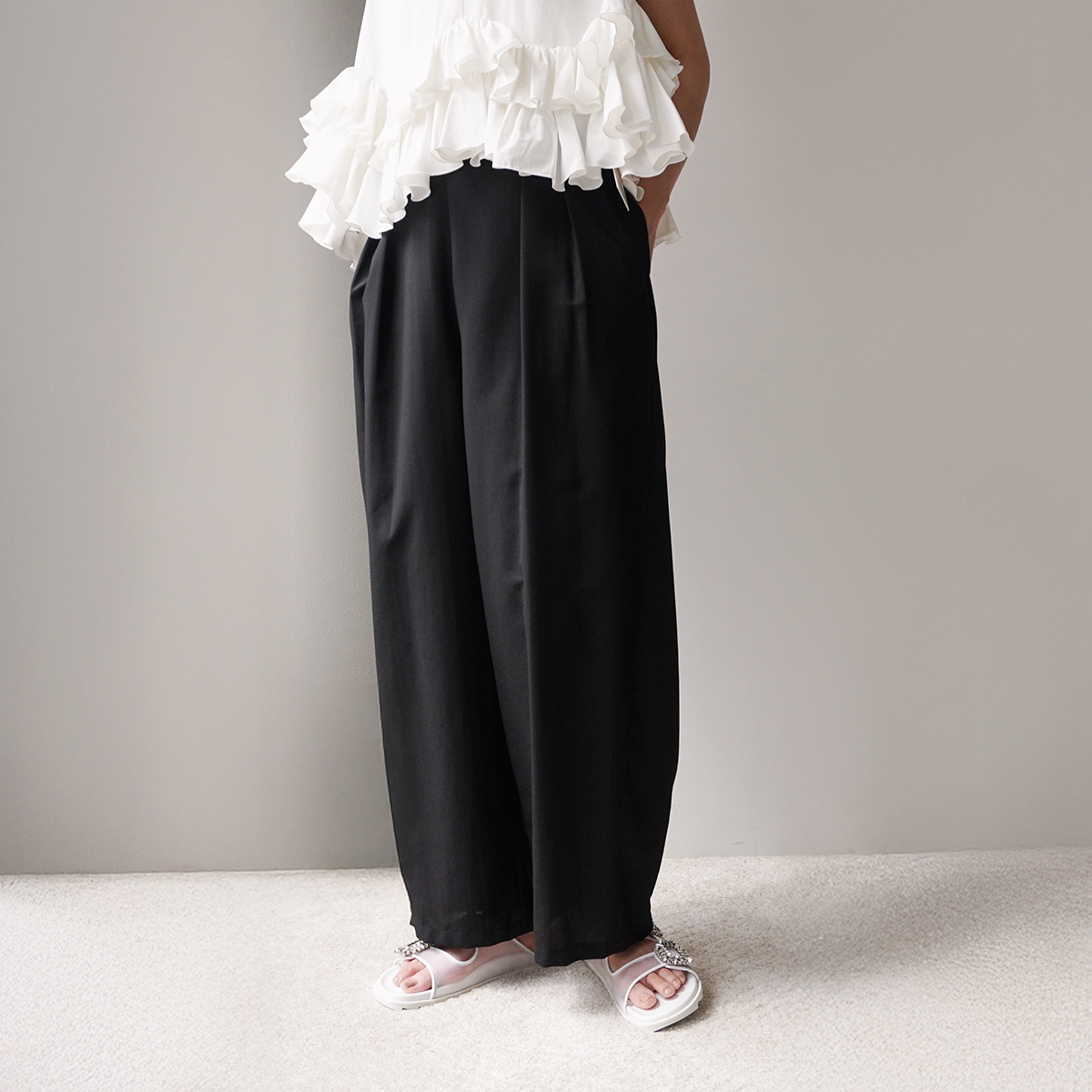 cloche（クロッシェ） クロシェ スラックス ドライジョーゼット 86553