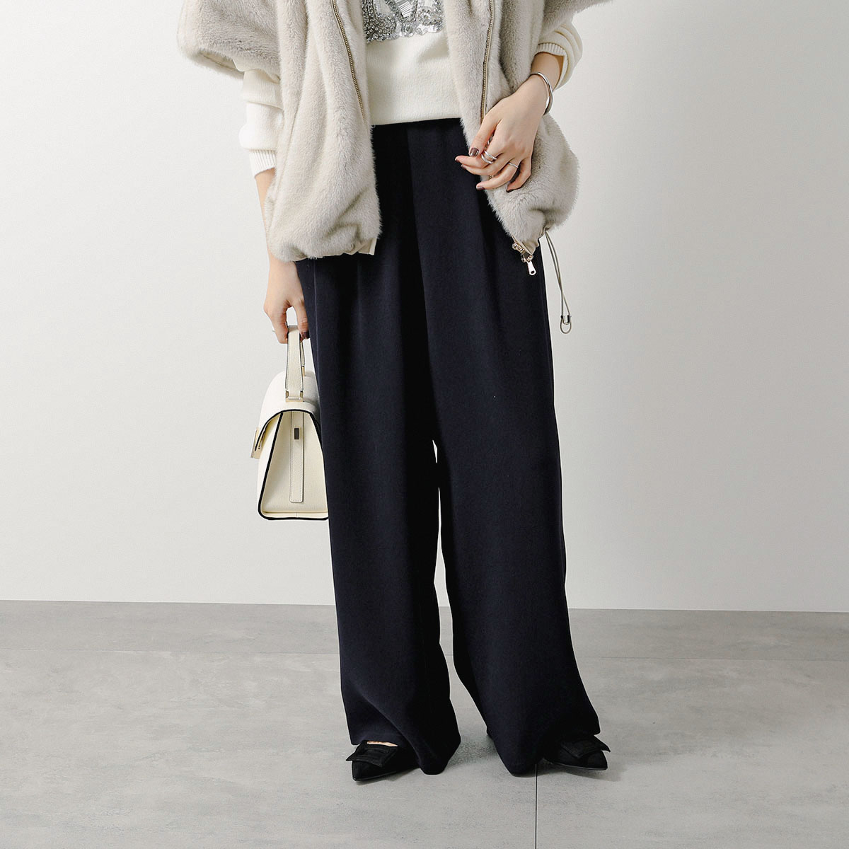 Cafune（カフネ） タックパンツ 535635 レディース ジョーゼット