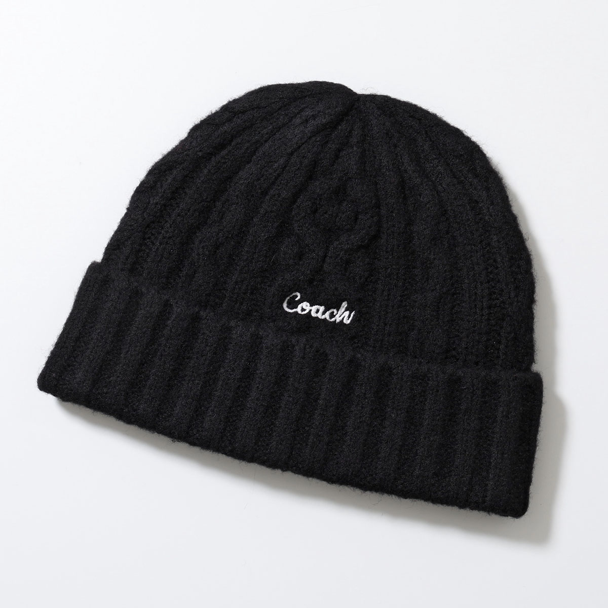 COACH（コーチ） ビーニー EMBROIDERED CABLE KNIT BEANIE CCL47