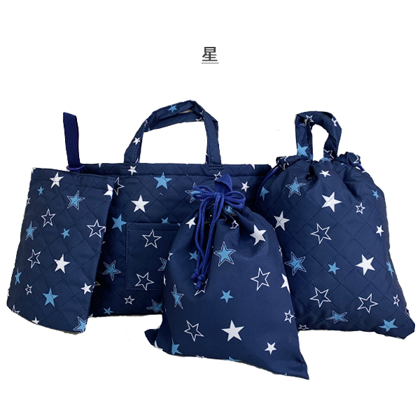 レッスンバッグ シューズバック 巾着袋 セット イチゴ水色 レッスン