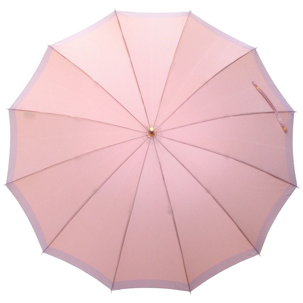 日本製高級織物傘【SCENE】晴雨兼用 12本骨 長傘 55cm グログラン